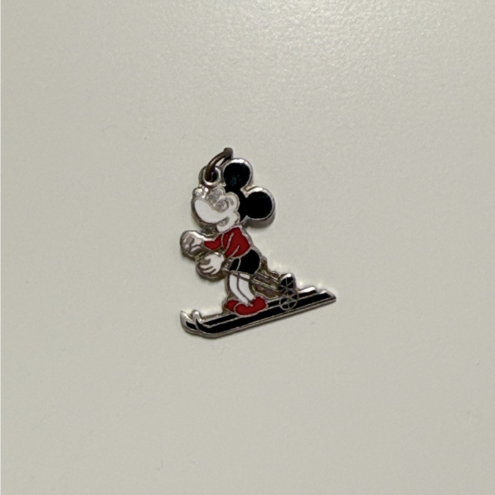 Vintage Skiing Mickey Mouse Pendant